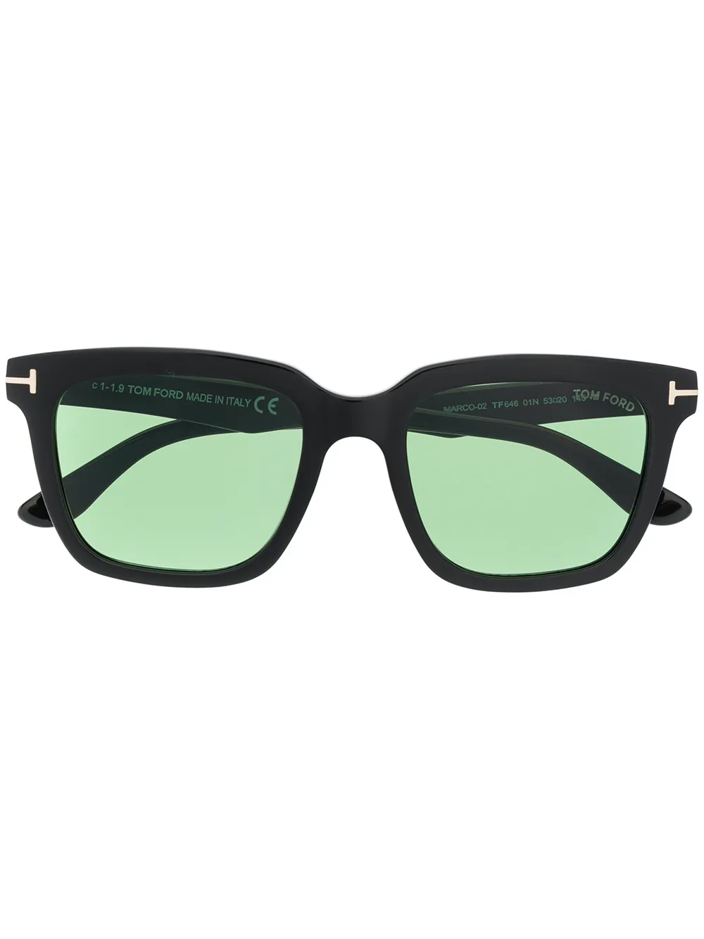 TOM FORD Eyewear Zonnebril met vierkant montuur Zwart