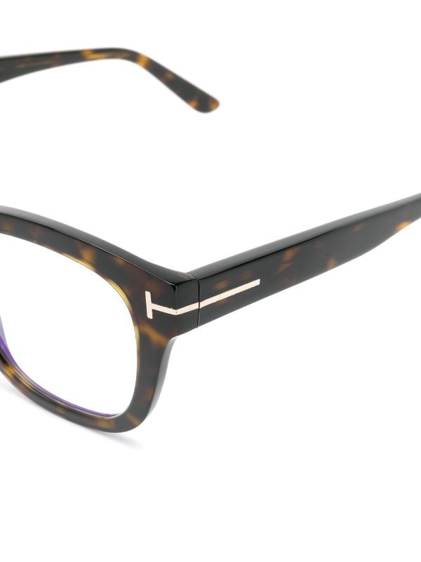 Shop TOM FORD Eyewear blue-block soft square opticals with Express Delivery  - FARFETCH