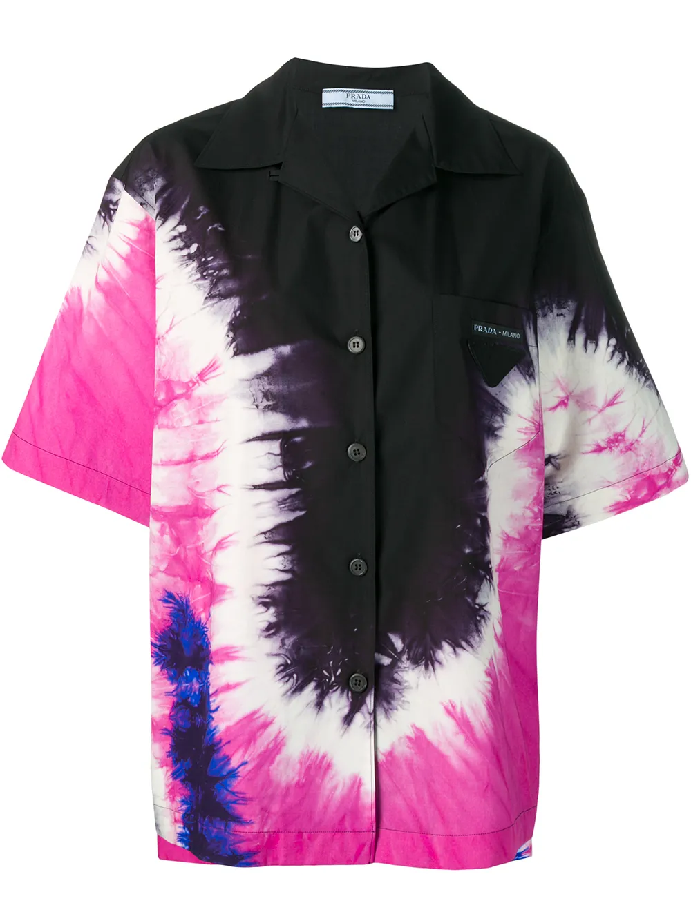 Prada T-shirt met tie-dye Zwart