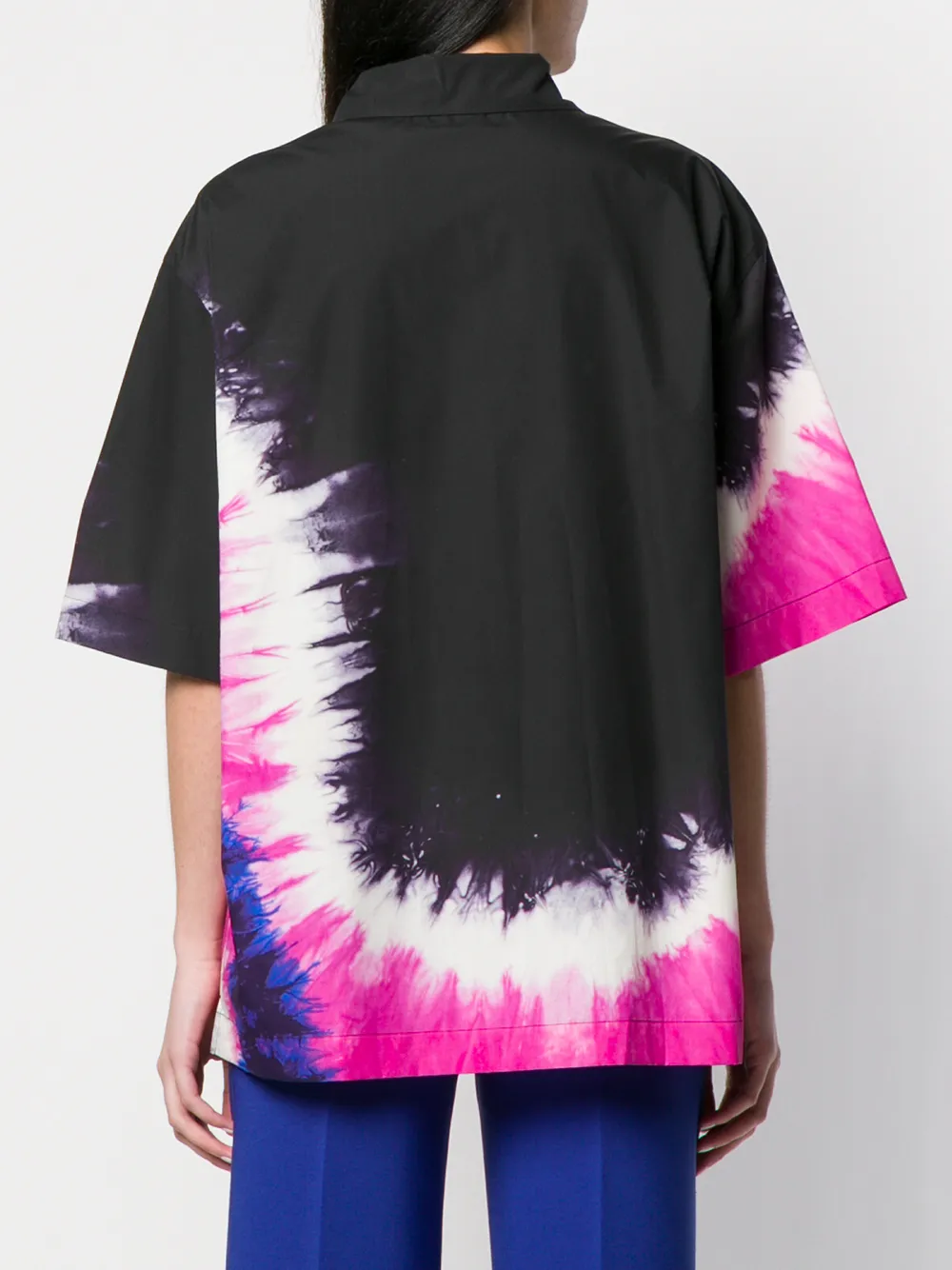 Prada T-shirt met tie-dye Zwart