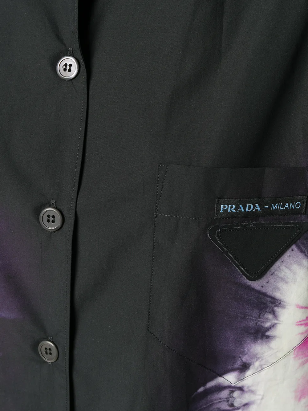 Prada T-shirt met tie-dye Zwart