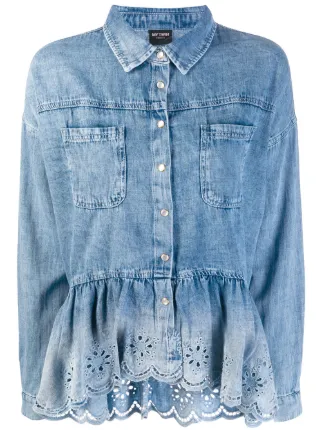 peplum denim shirt