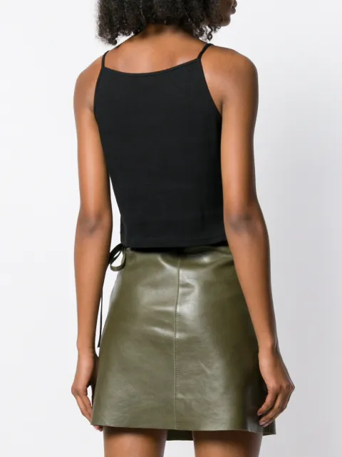 GCDS GCDS FRONT ZIP CROPPED VEST - BLACK