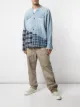 Greg Lauren コントラストパネル デニムシャツの画像2