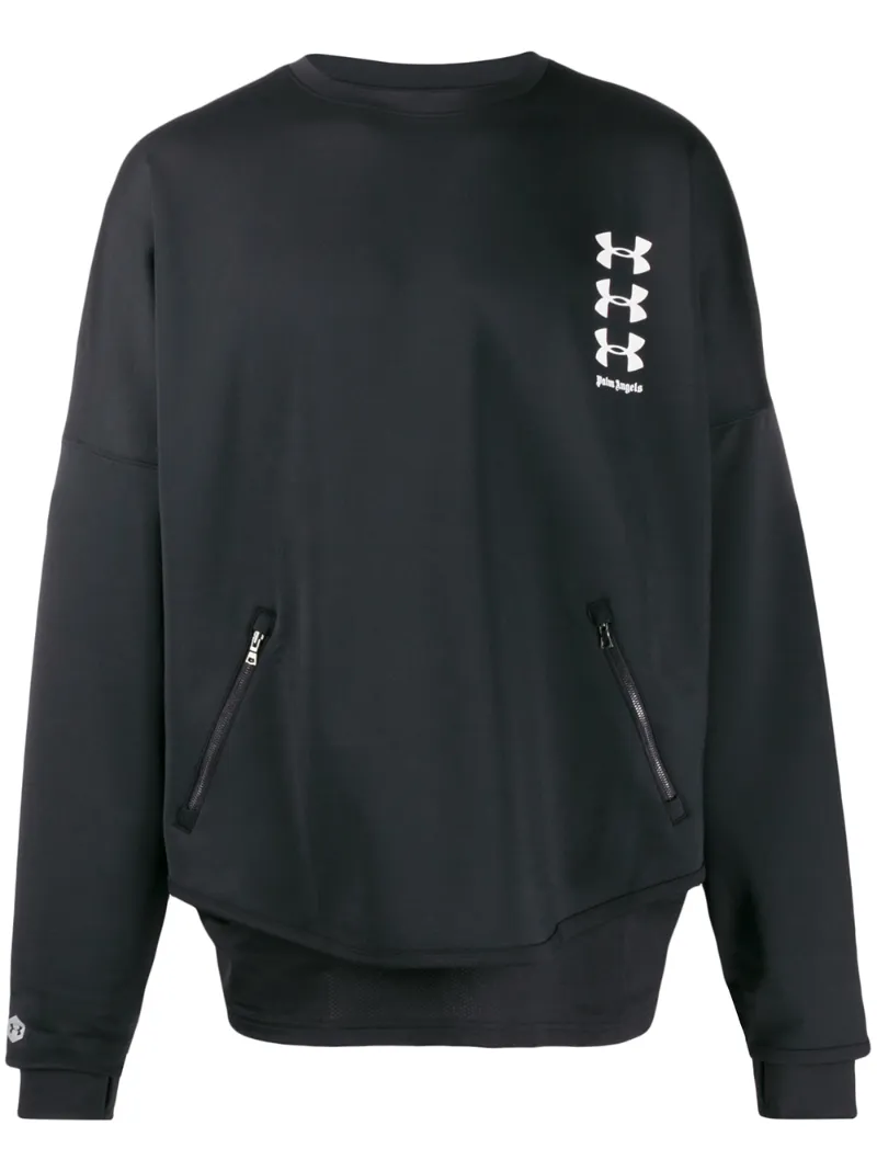 Palm Angels – x Under Armour Recovery sweatshirt – men – Spandex/Elastane/Polyamide/Polyester – L, XL, S – Black