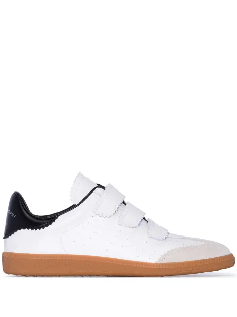 Click to view more detailed imagery on our partner's website Isabel Marant Beth Perforated Leather Grip-strap Sneakers In 20wh White