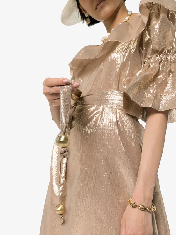 lisa marie fernandez khaki green dress