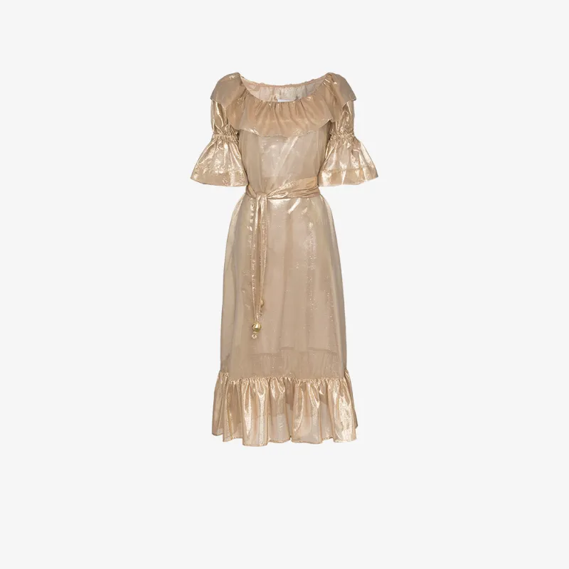 Lisa Marie Fernandez Natasha Ruffled Midi Dress 5 Star Wedding