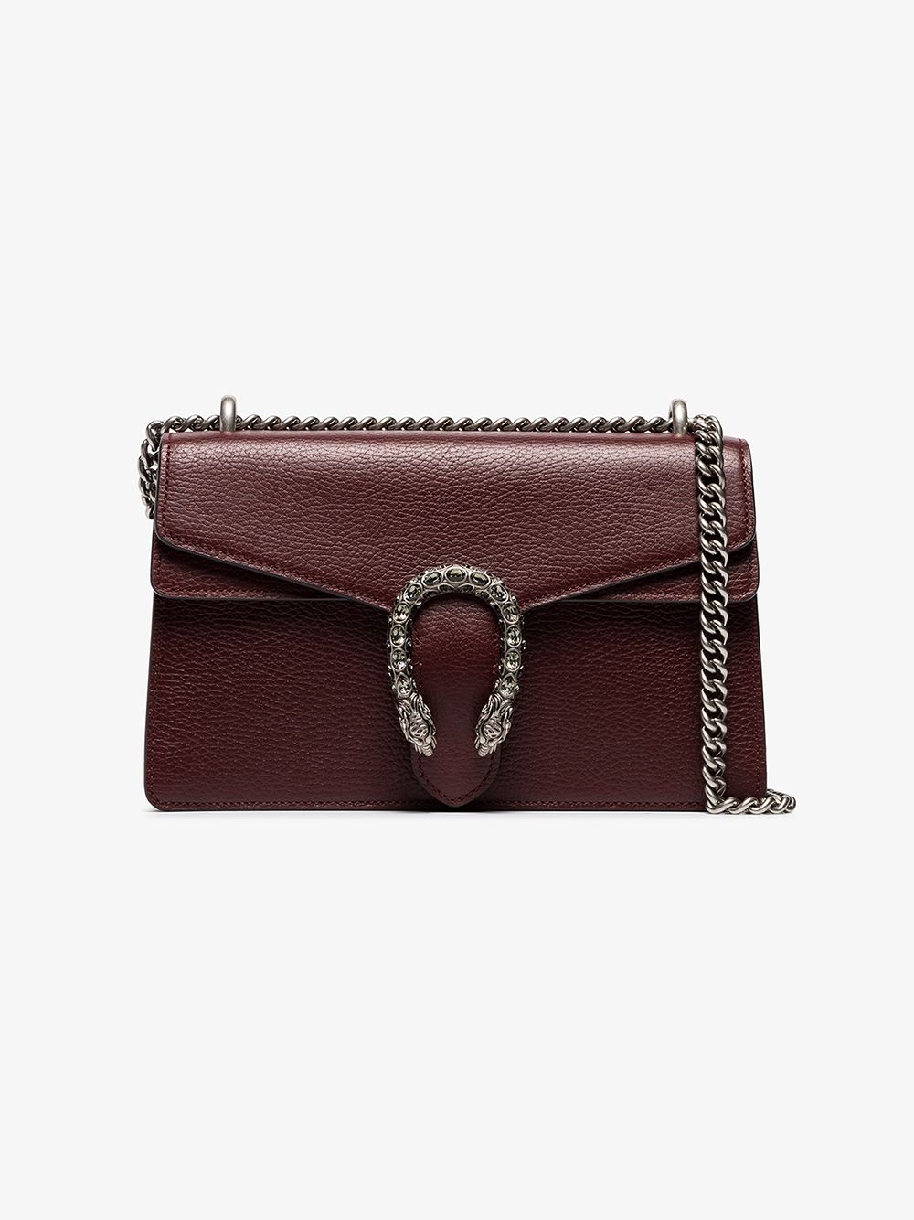 Gucci Red Dionysus Chain Strap Shoulder Bag In Burgundy