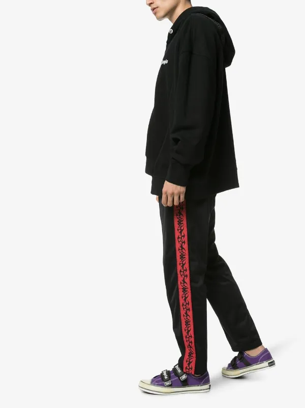 palm angels black logo vulcanized sneakers