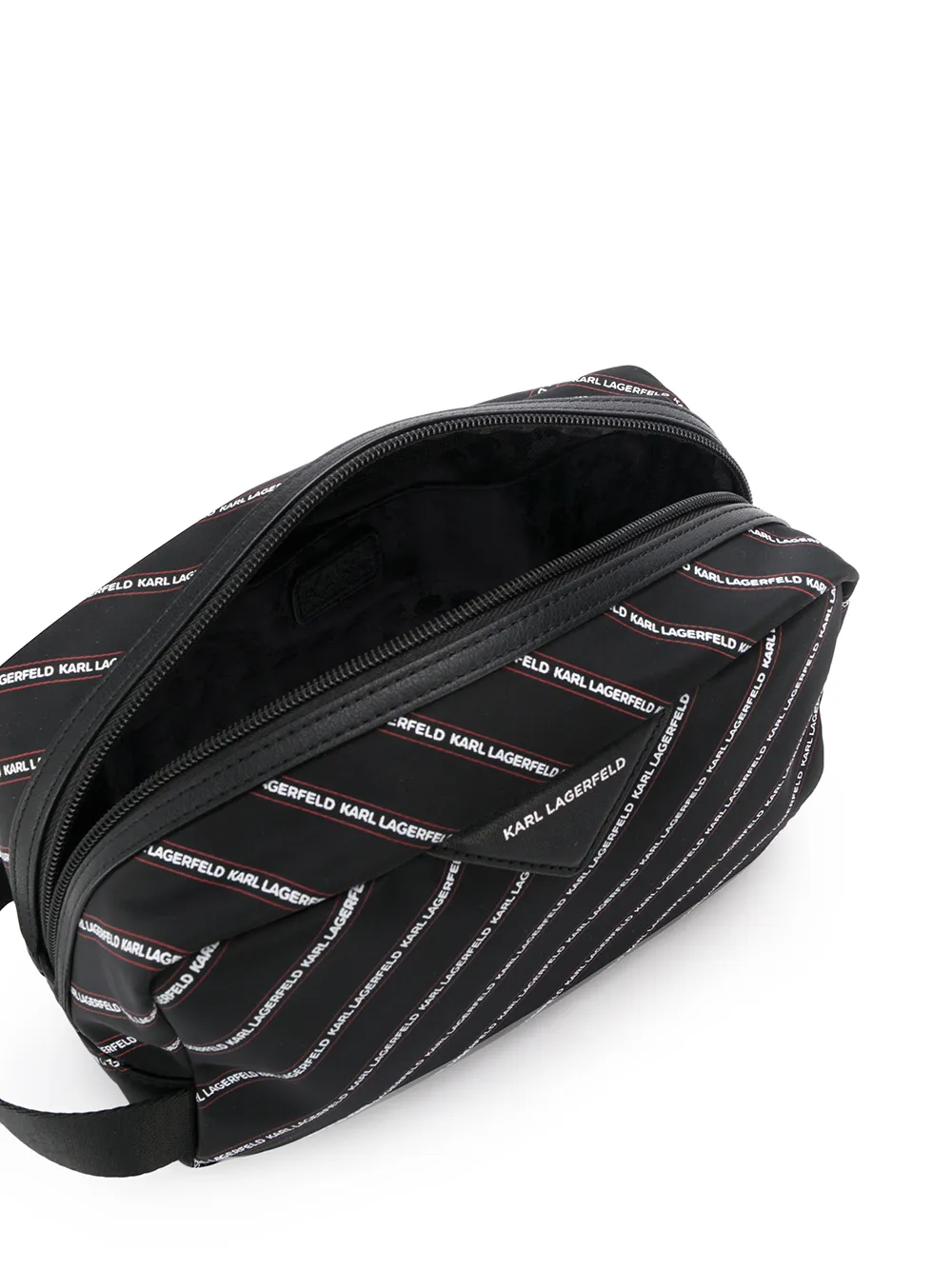 Karl Lagerfeld Travel Toiletry Wash Bag Black for Men Him
