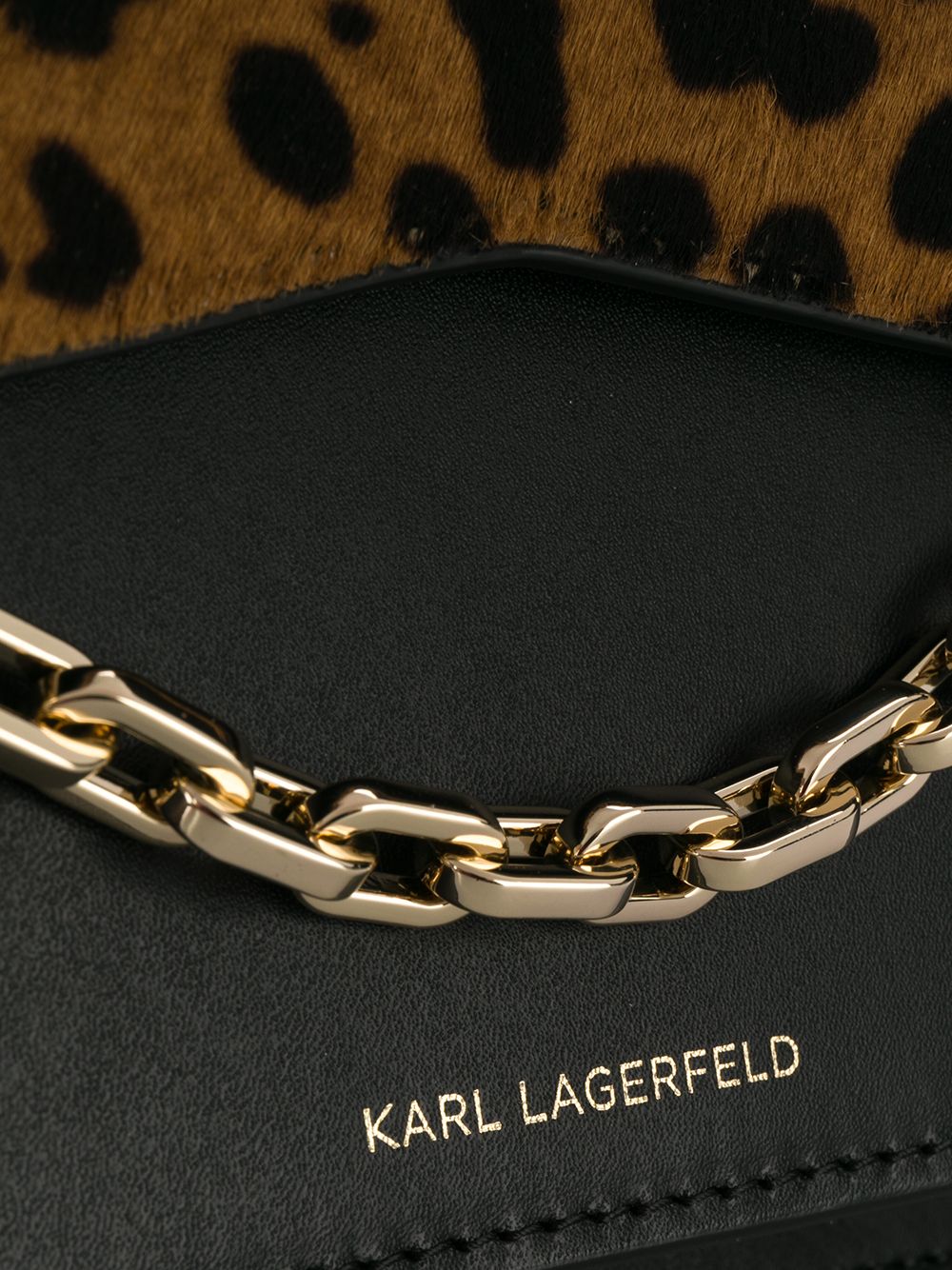 фото Karl Lagerfeld сумка на плечо Karl Seven с леопардовым принтом