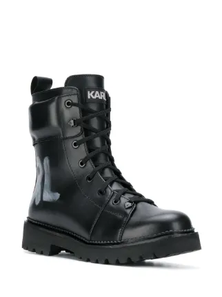 karl lagerfeld combat boots