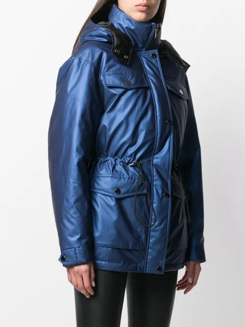 Karl Lagerfeld Hooded Puffer Jacket 96KW1507399 Blue | Farfetch