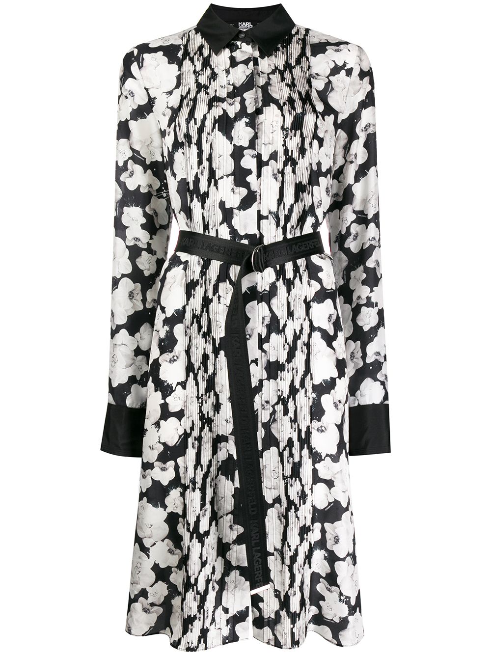 фото Karl Lagerfeld платье-рубашка с цветочным принтом