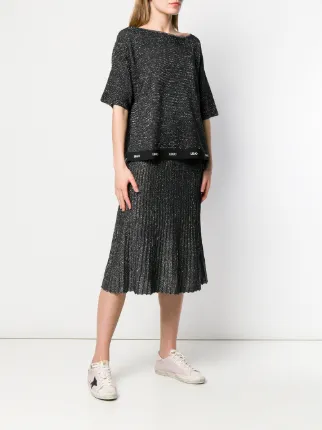 ribbed midi skirt展示图