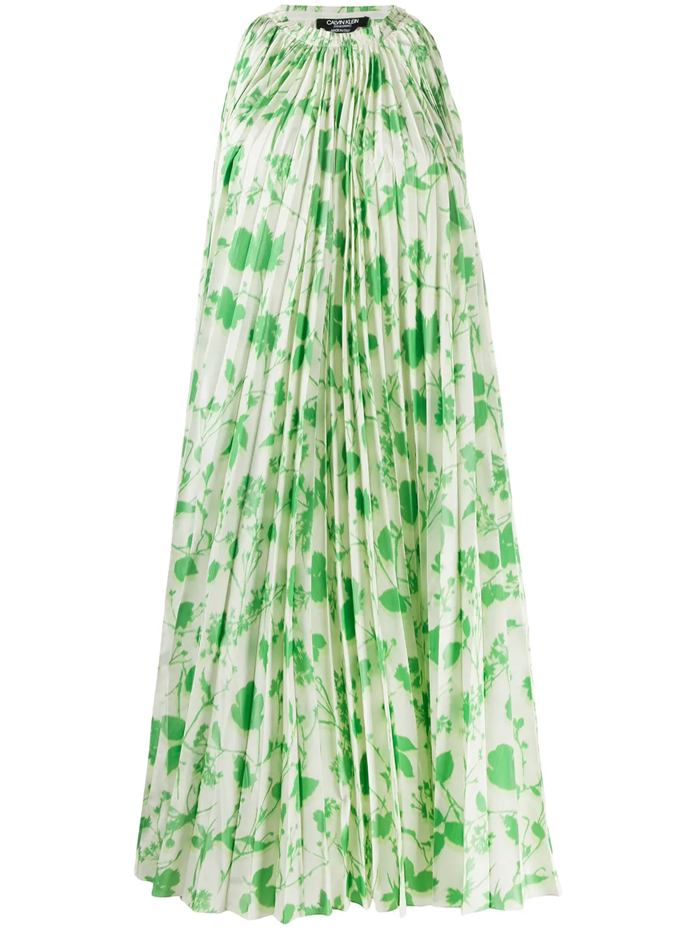 Calvin Klein 205W39Nyc Floral-Print Pleated Dress | Farfetch.com
