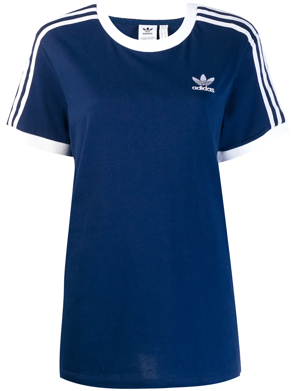 Adidas Originals Adidas Three-stripe T-shirt - Blue In Blue