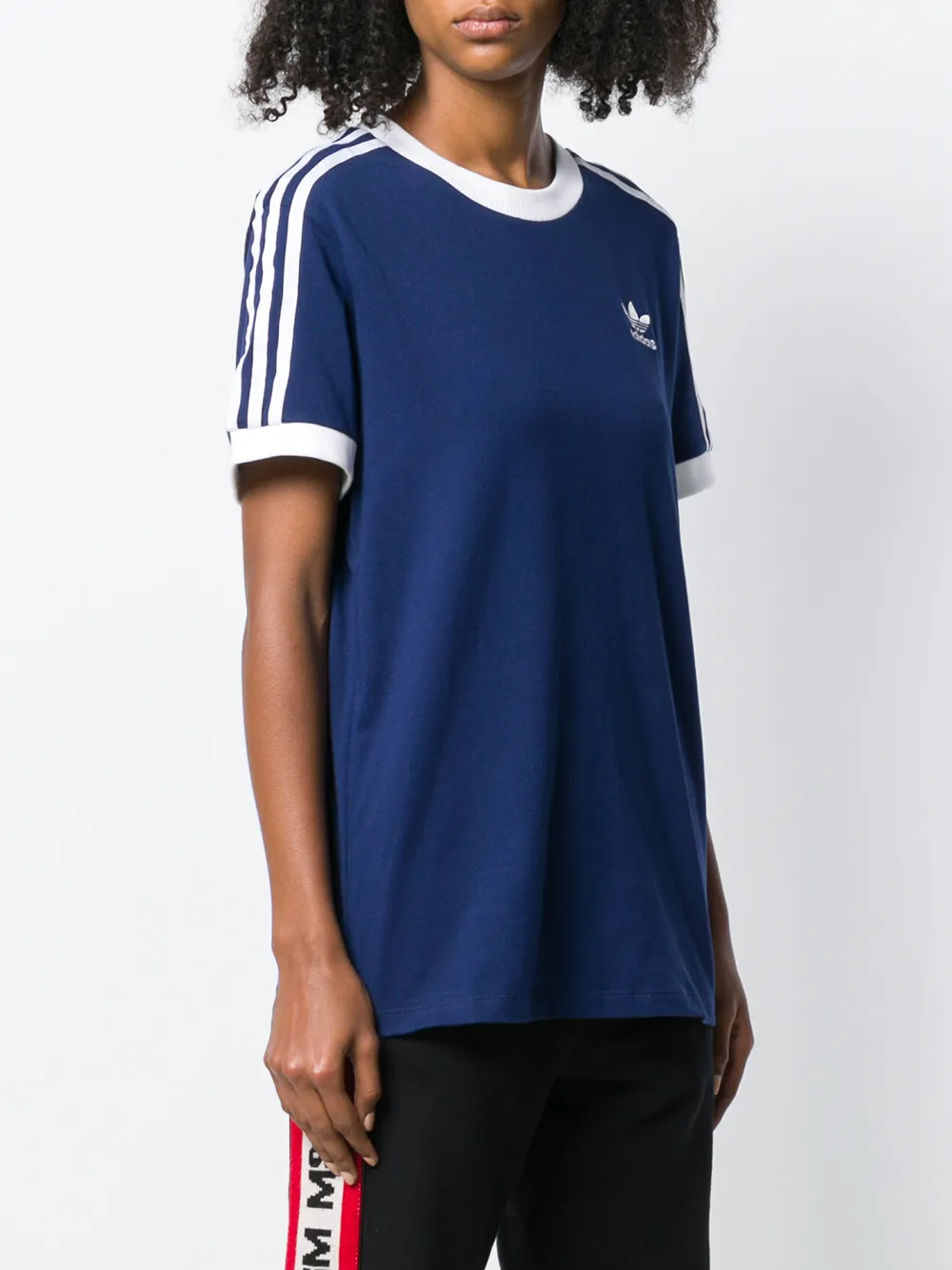 adidas T-shirt met drie strepen Blauw