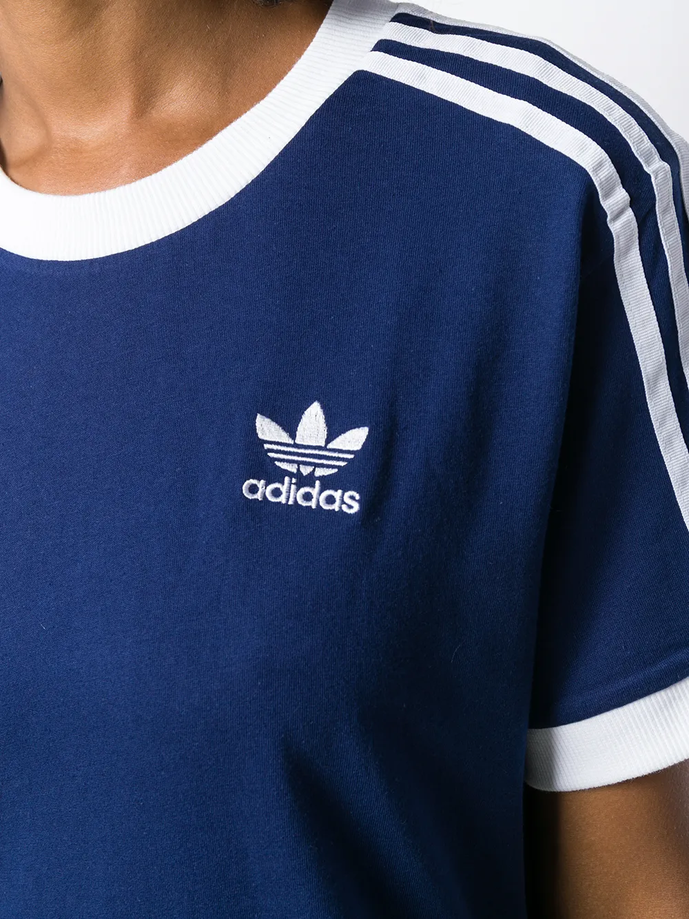 adidas T-shirt met drie strepen Blauw