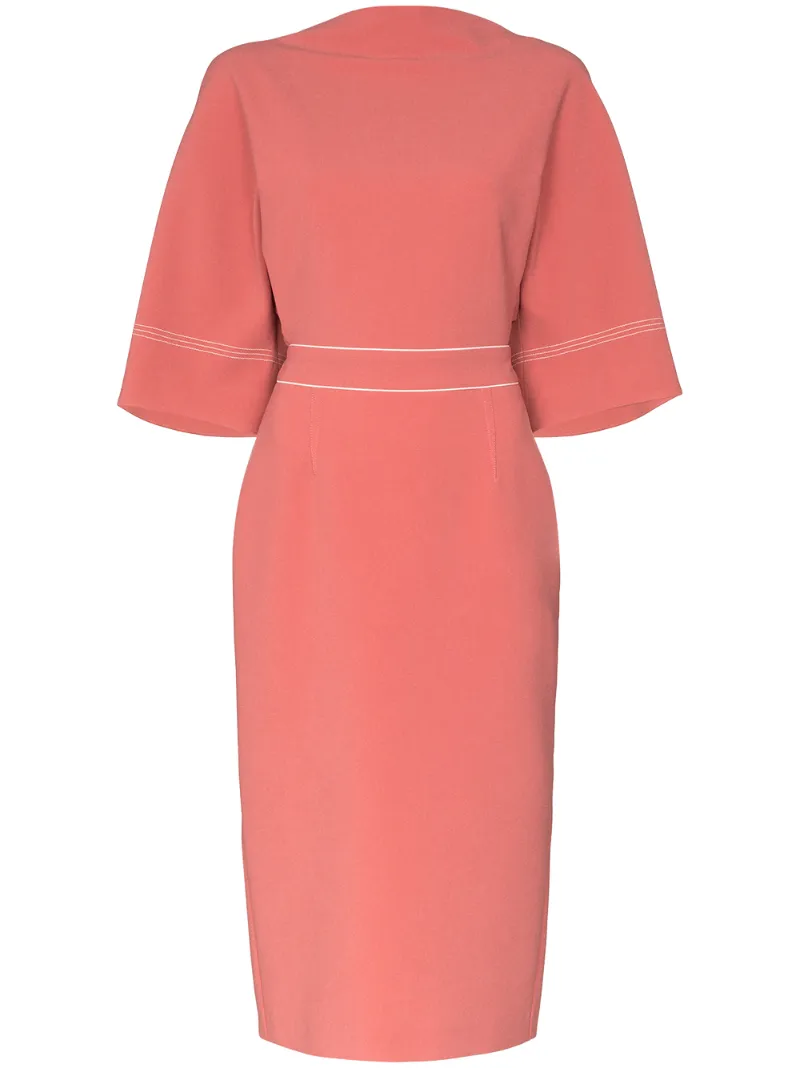 Roksanda Dresses ROKSANDA MAVE BOW DETAIL MIDI DRESS - PINK