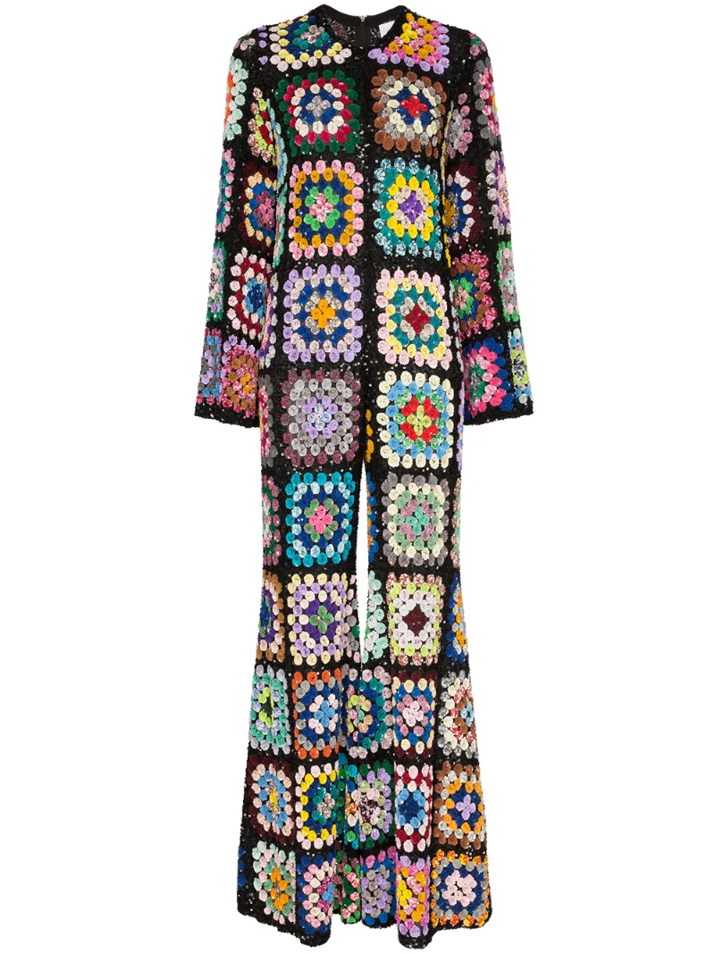 Ashish Suits ASHISH SEQUIN-EMBELLISHED CROCHET JUMPSUIT - MULTICOLOUR