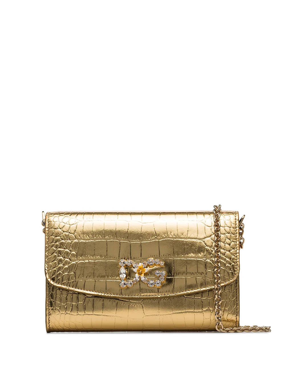 Dolce & Gabbana Clutch crocodile-embossed clutch bag