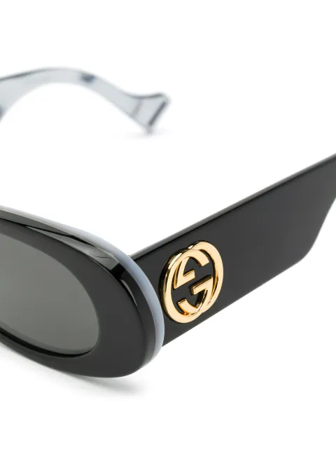 GUCCI GUCCI EYEWEAR CAT EYE SUNGLASSES - BLACK
