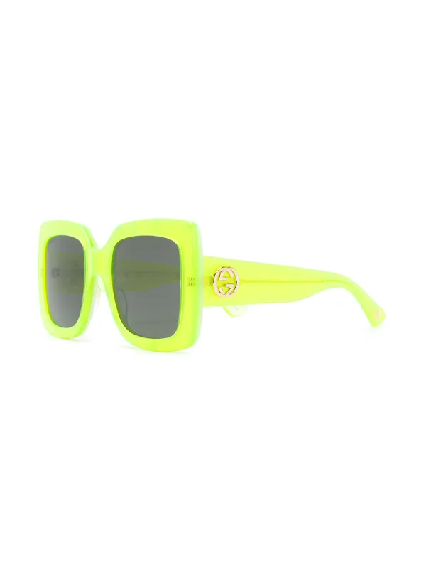 Neon green gucci sunglasses cheap