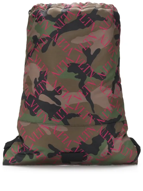 Valentino Garavani Camouflage drawstring backpack