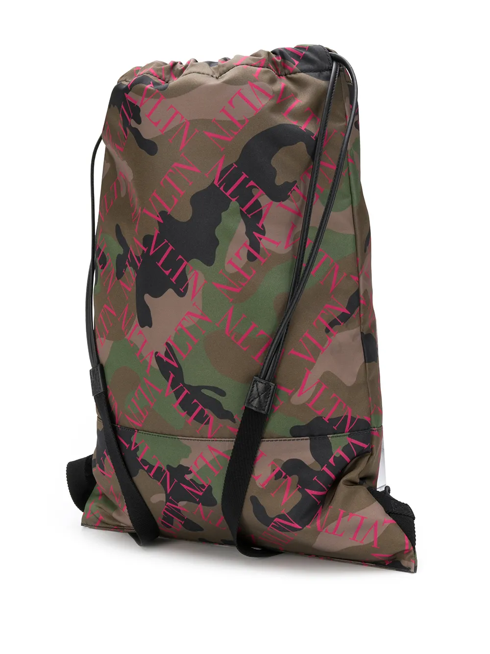  Valentino Garavani Camouflage Drawstring Backpack - Green 