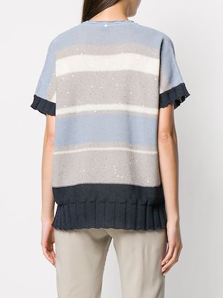 striped knitted top展示图