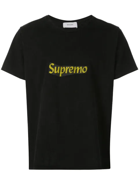 RHUDE playera con eslogan estampado