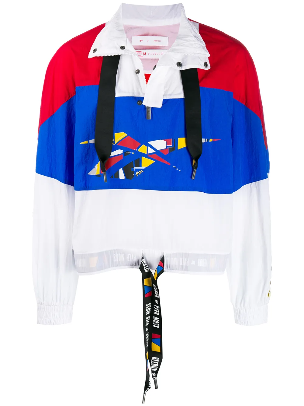 red white and blue reebok shirt
