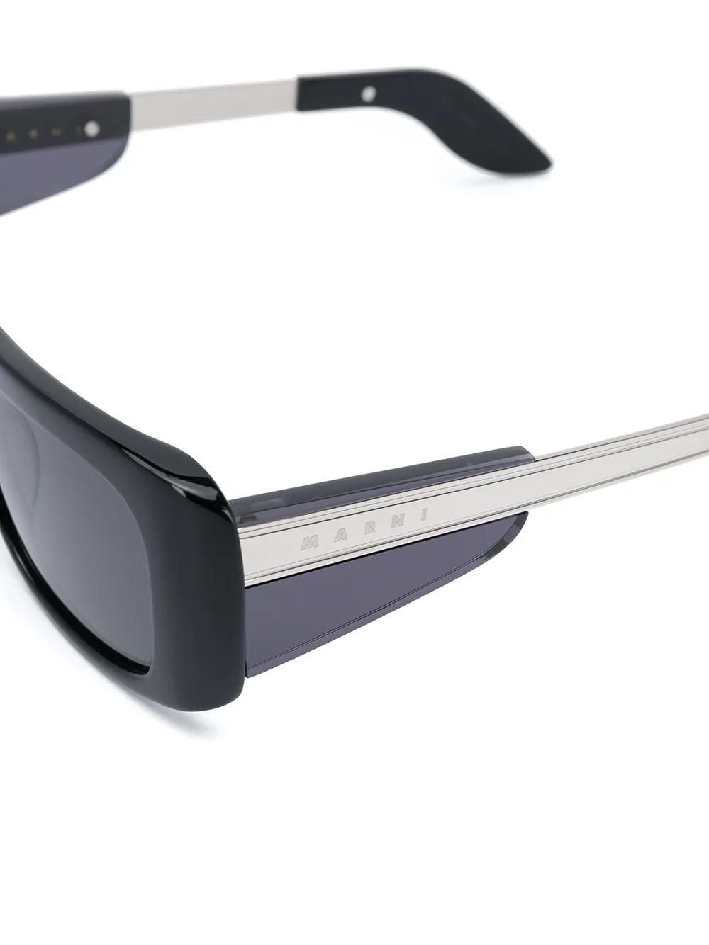  Marni Eyewear Eckige Sonnenbrille   Schwarz 