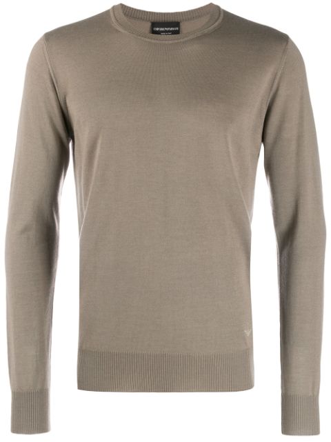 Emporio Armani ribbed detail jumper Men