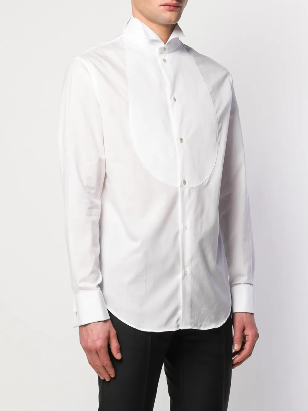 Emporio Armani Classic effen shirt Wit