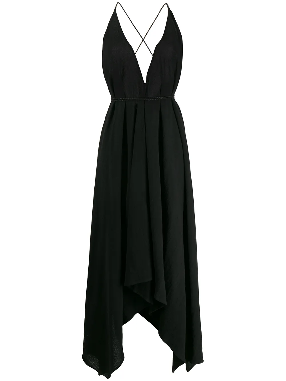Caravana asymmetric long dress - Black