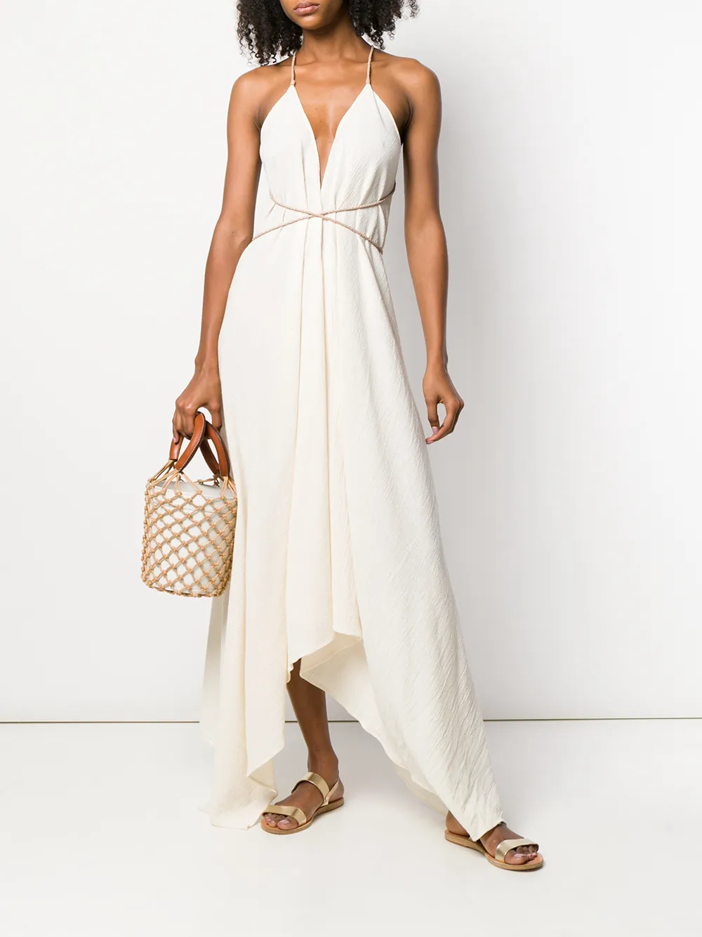 Caravana Jurk met diepe hals - Beige