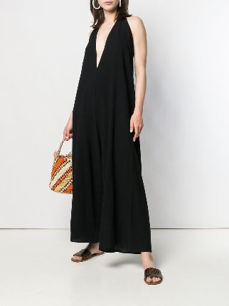 deep V-neck jumpsuit展示图