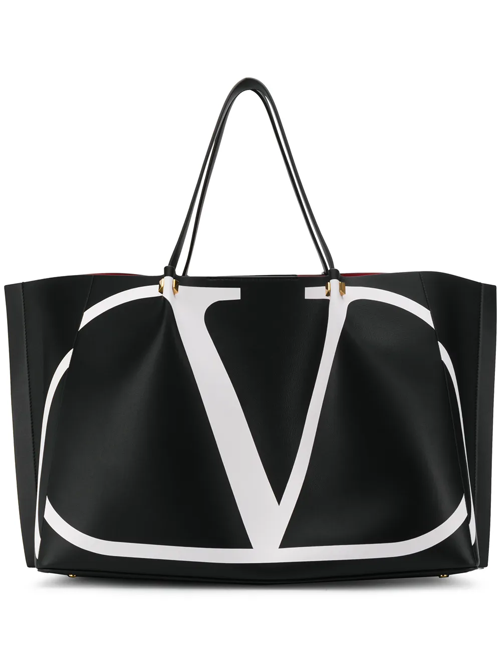 Valentino Totes VALENTINO V-LOGO TOTE BAG - BLACK