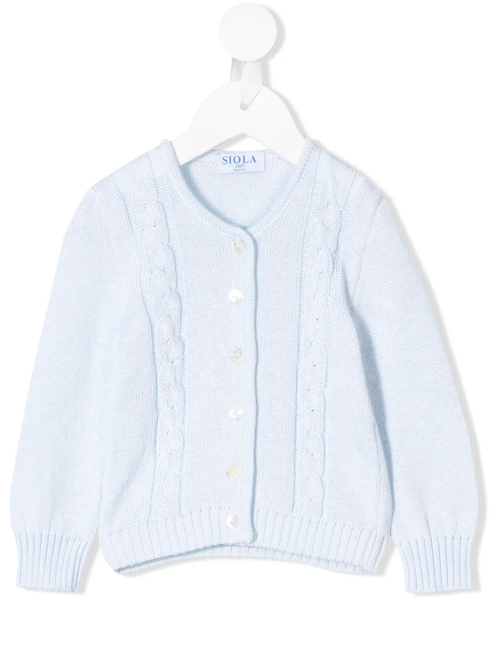 Siola cardigan à détail torsadé - Bleu Siola cardigan à détail torsadé - Bleu
