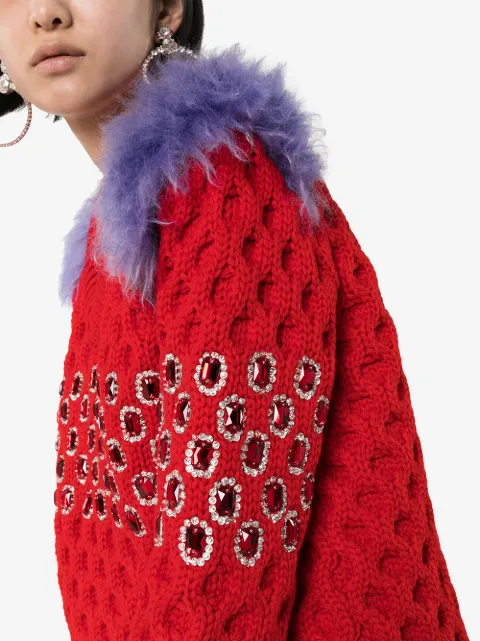 PRADA crystal embellished jumper