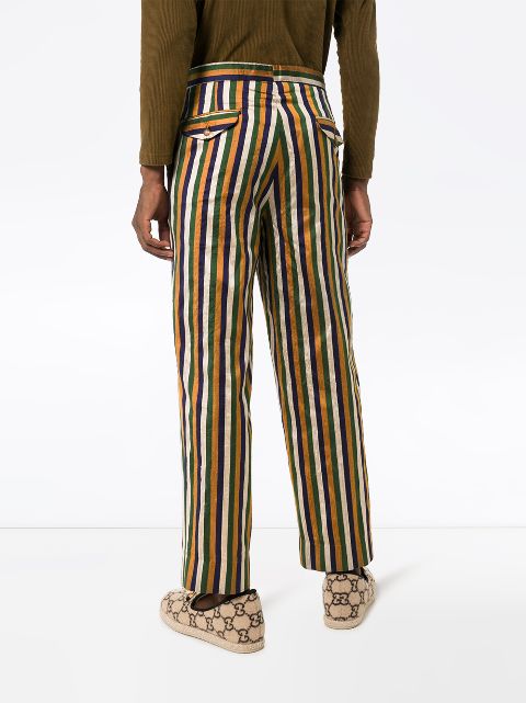 striped straight leg pants