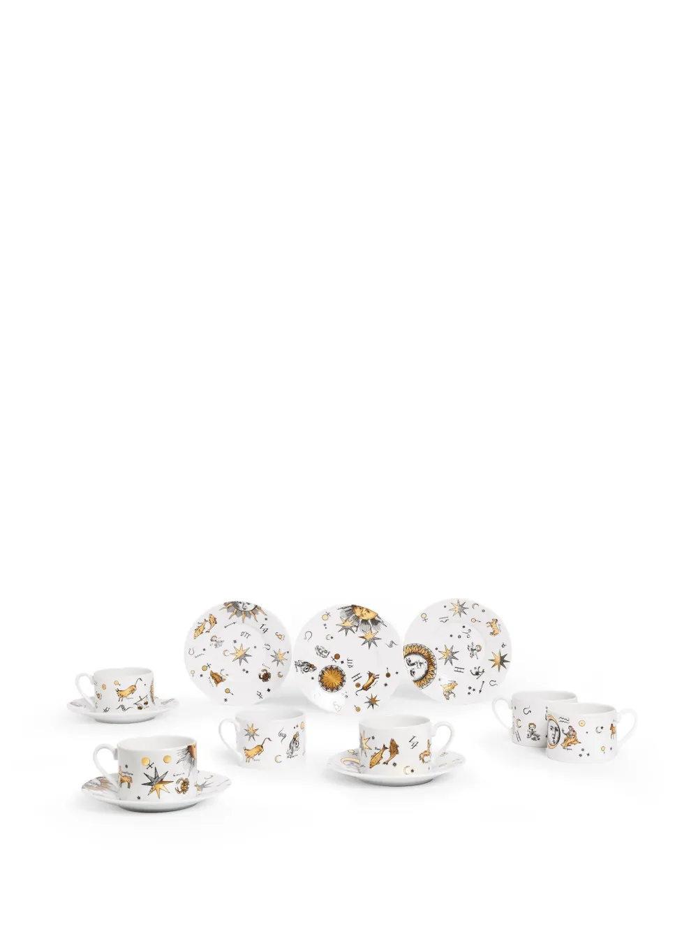 Fornasetti Astronomici tea cups (set of 6) | White | Image 1