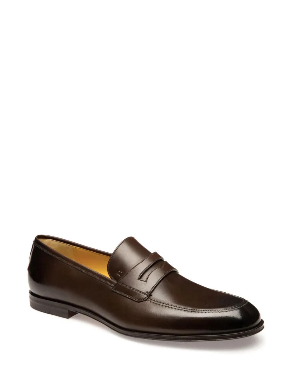 Bally Webb Men's Calf Leather Loafer In Dark Brown wide foot morphology