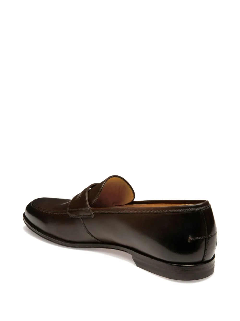 Bally Webb Men's Calf Leather Loafer In Dark Brown wide foot morphology