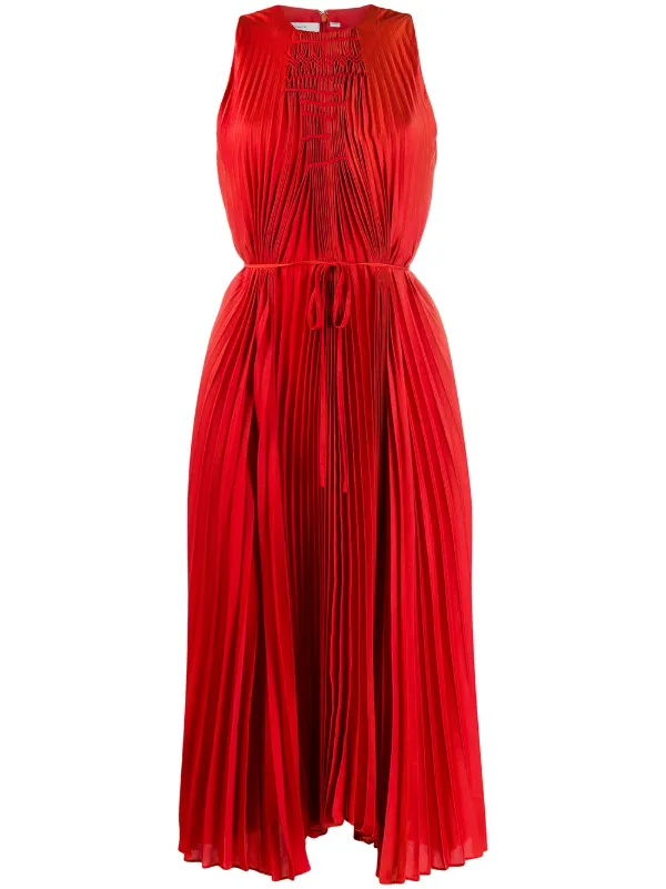 vince red dress