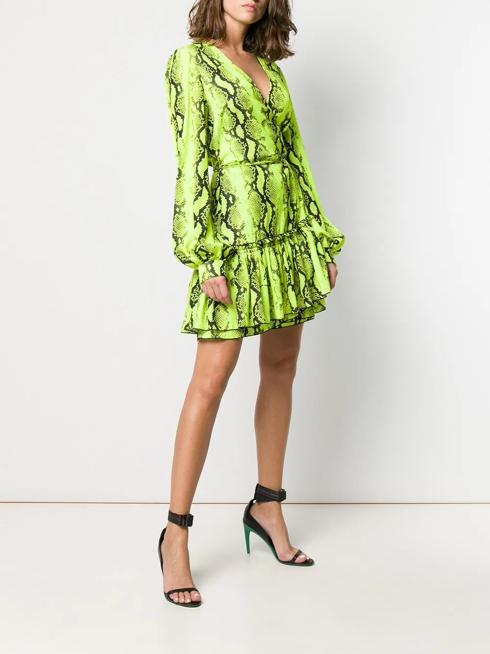 white snake print dress