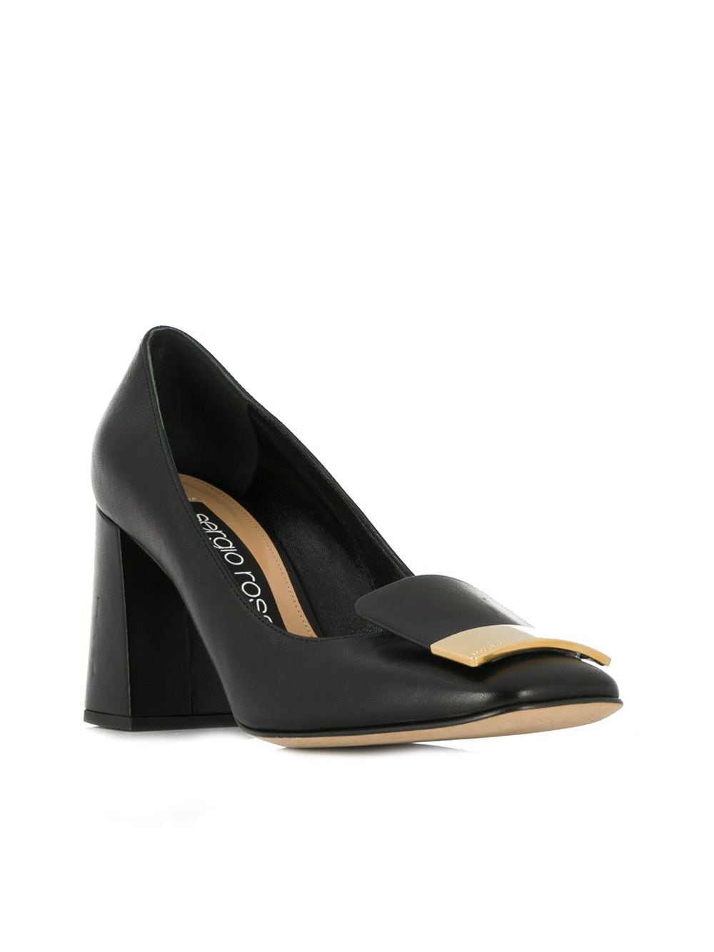  Sergio Rossi Sr1 80mm Leather Pumps - Black 